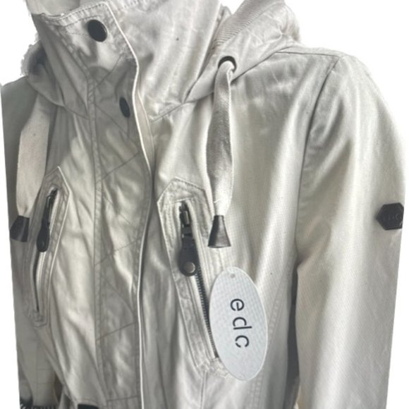 Esprit spring coat coton 2 length sleeves hood zipper pocket ajustable cotton - Picture 13 of 15